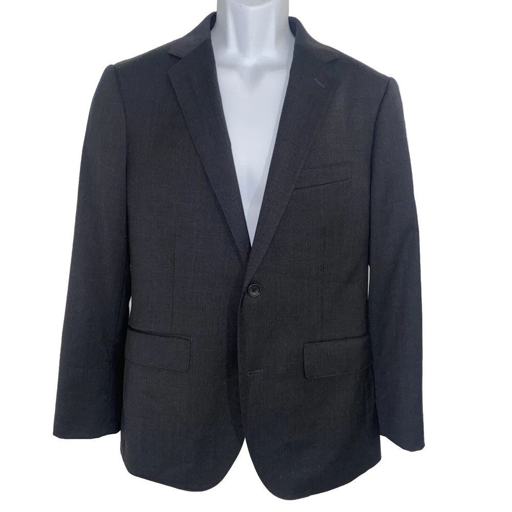 Bonobos Slim Fit Gray Sport Coat Blazer Two Button Wool Blend Men's 38 S Short
